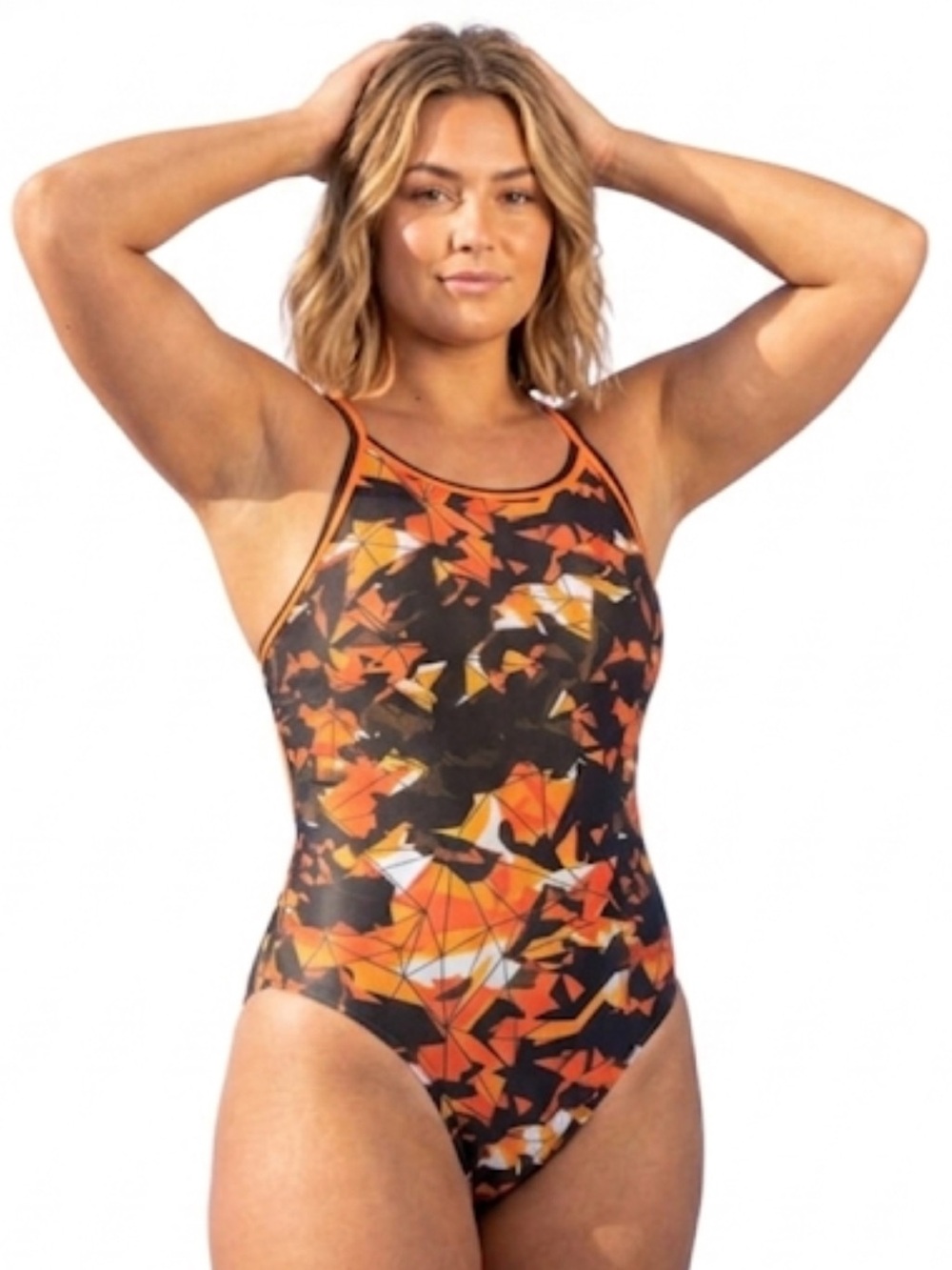 Dolfin XtraSleek Implode Orange DBX back one-piece Size 30